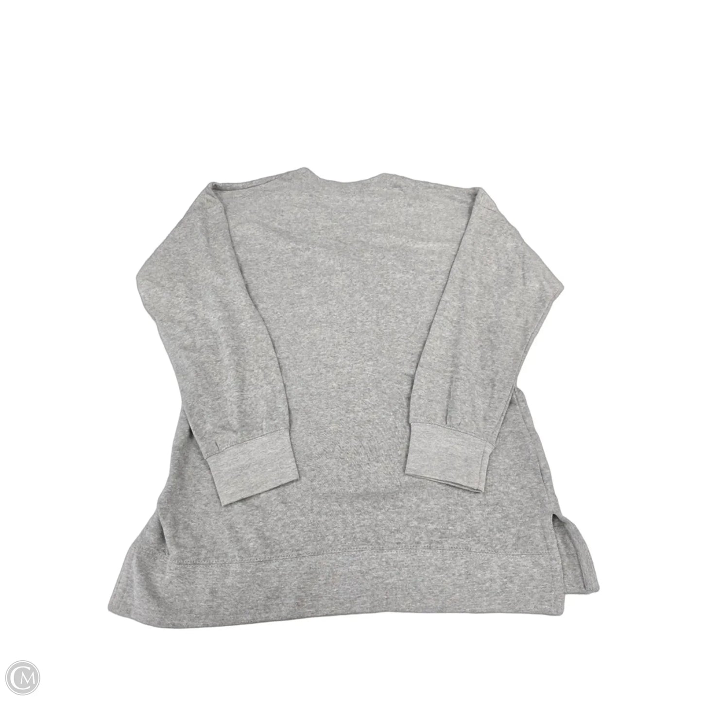 Top Long Sleeve By Cme In Grey, Size: L