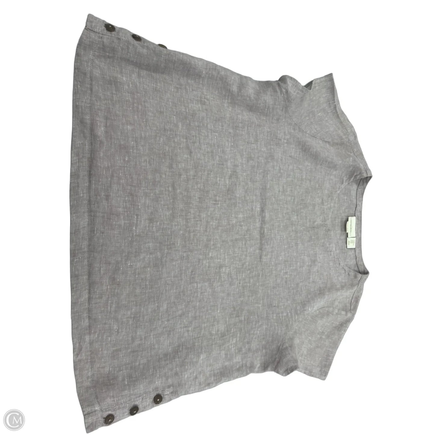 Top Short Sleeve By Cynthia Rowley In Tan & White, Size: Xl