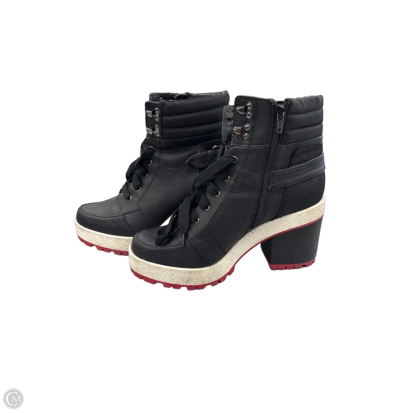 Boots Ankle Heels By Mix No 6 In Black, Size: 8