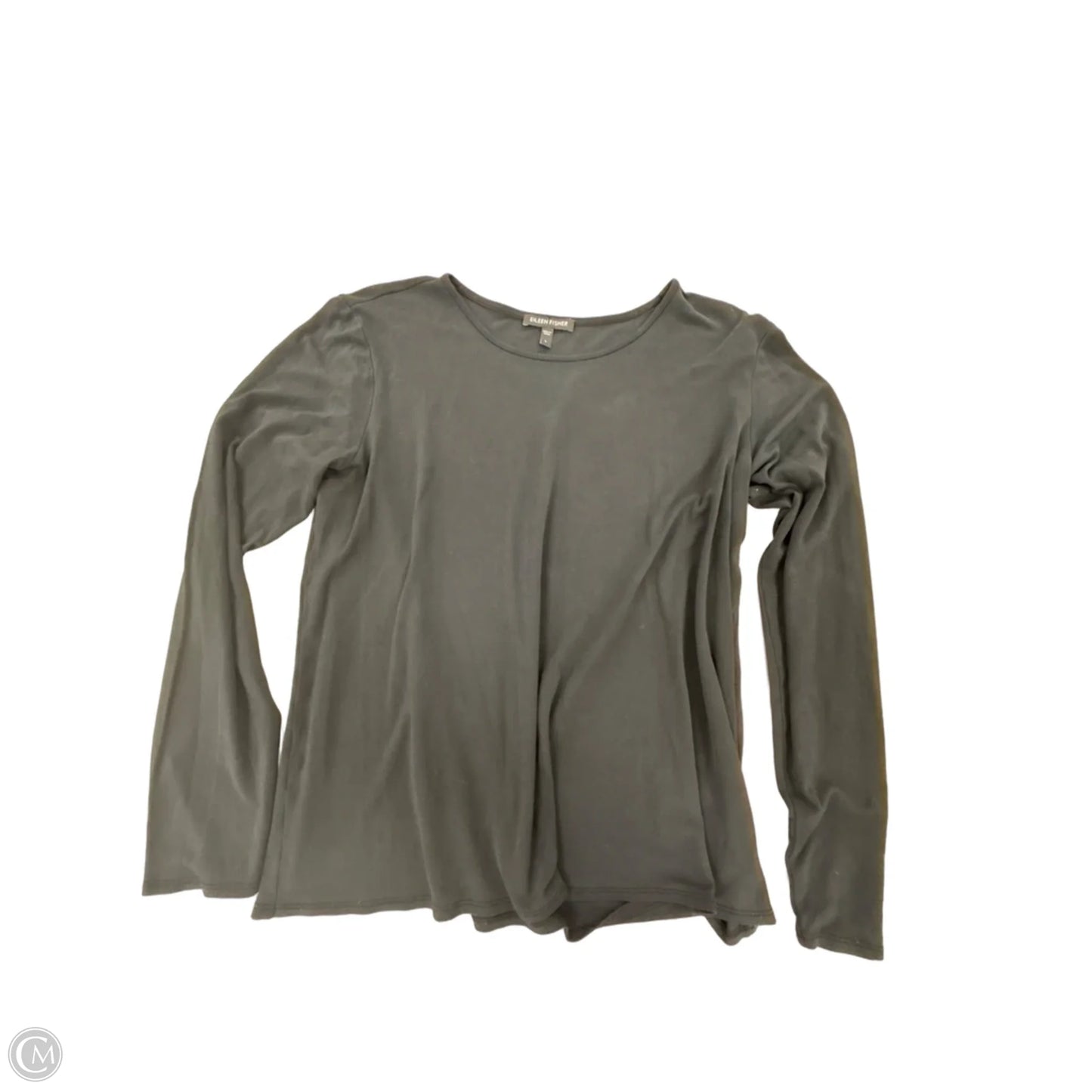 Top Long Sleeve Basic By Eileen Fisher In Black, Size: L