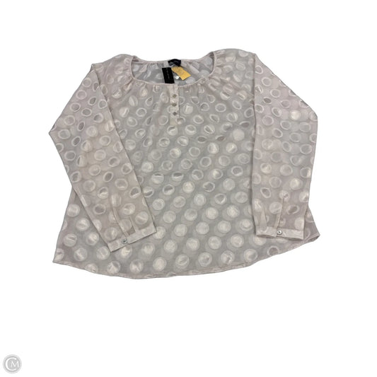 Top Long Sleeve By Limited In Polkadot Pattern, Size: L