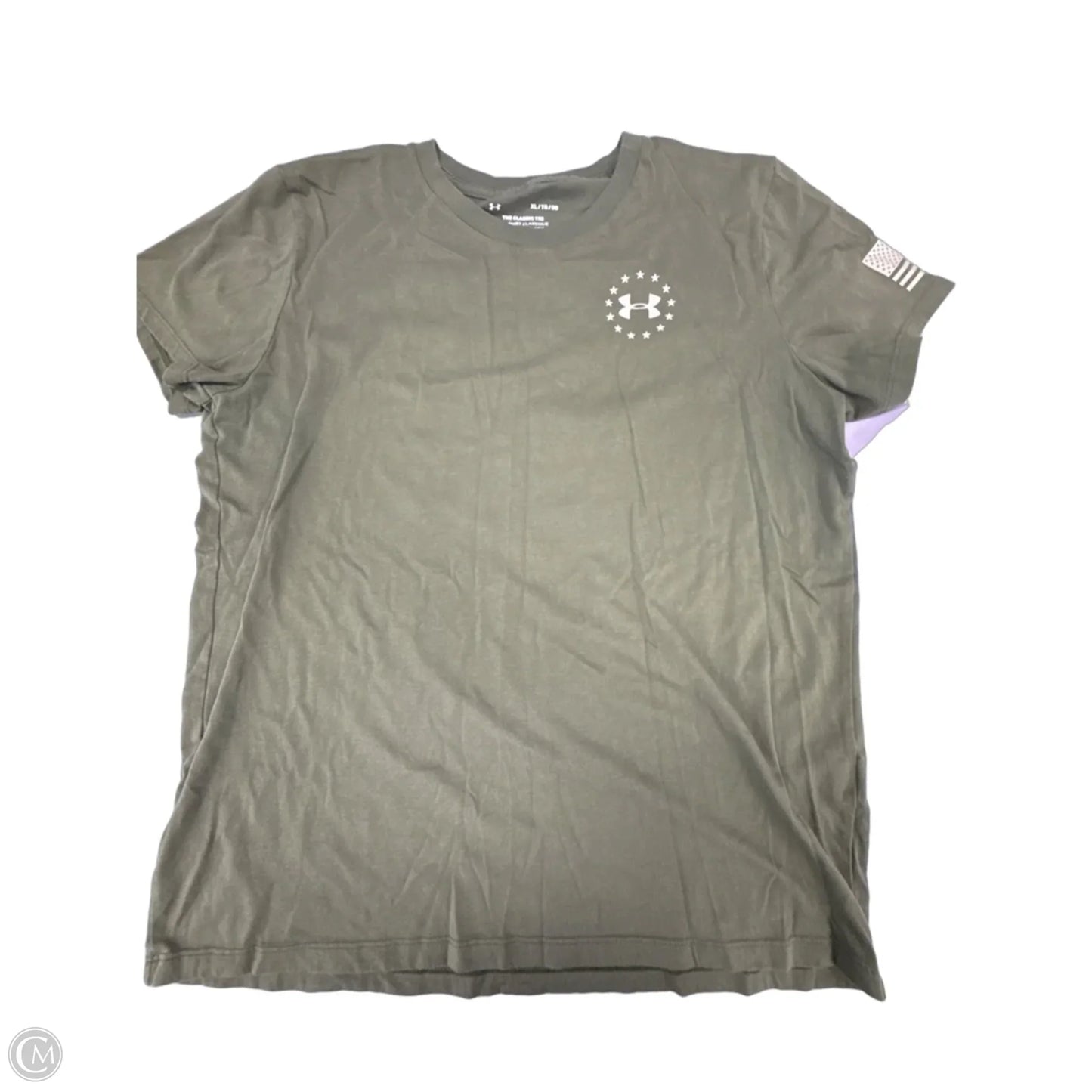 Top Short Sleeve By Under Armour In Green, Size: Xl