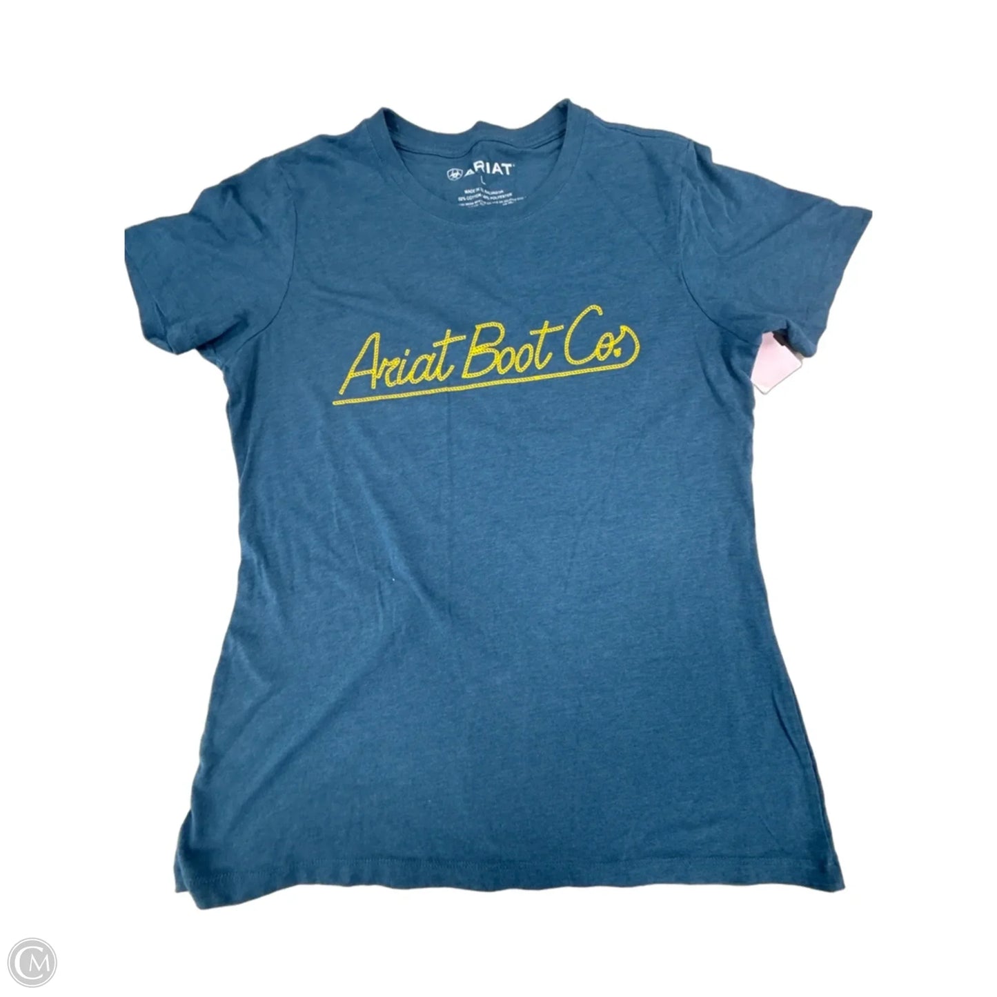 Top Short Sleeve By Ariat In Blue, Size: L