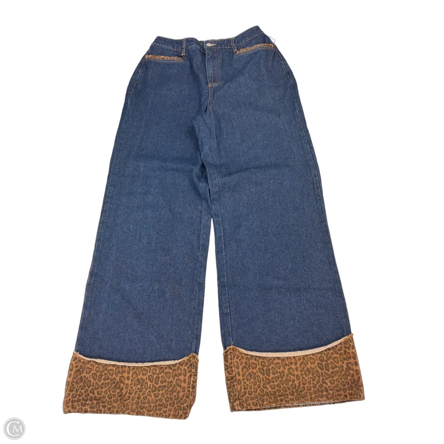 Jeans Wide Leg By Cme In Blue Denim, Size: 12