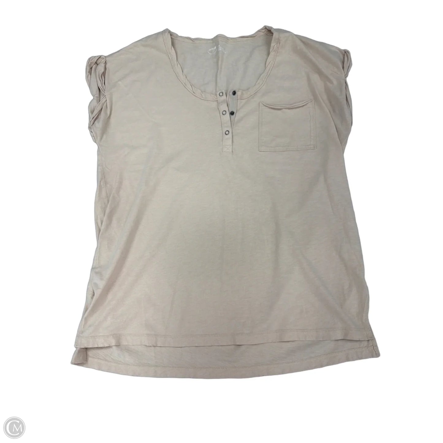 Top Short Sleeve By Aerie In Beige, Size: M