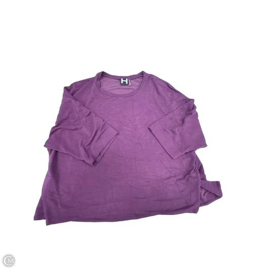Top 3/4 Sleeve By Bordeaux In Purple, Size: L