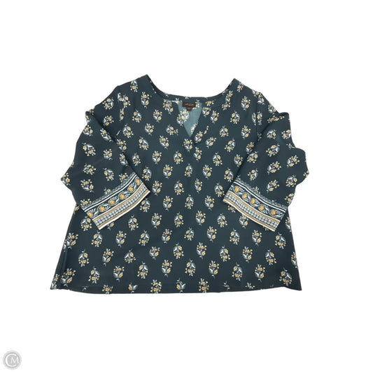 Top 3/4 Sleeve By J. Jill In Green, Size: L