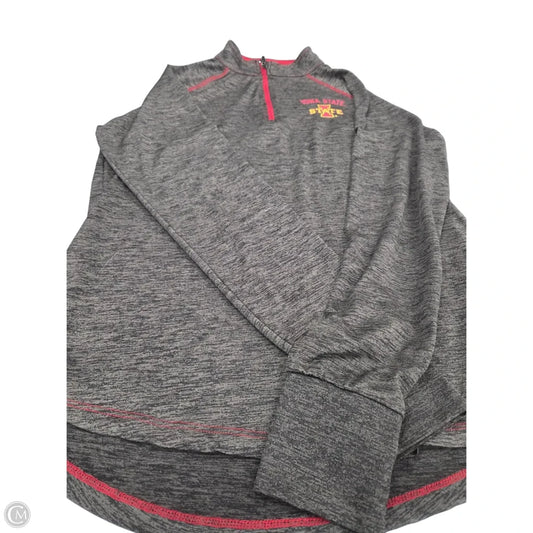 Athletic Top Long Sleeve Collar By Colosseum In Grey & Red, Size: M