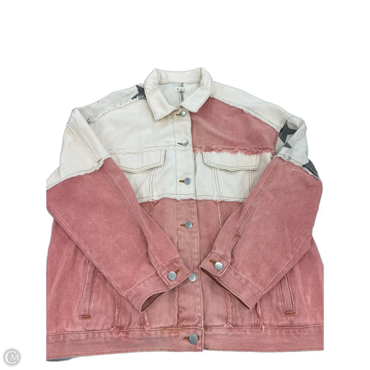 Jacket Denim By Pol In Pink, Size: L