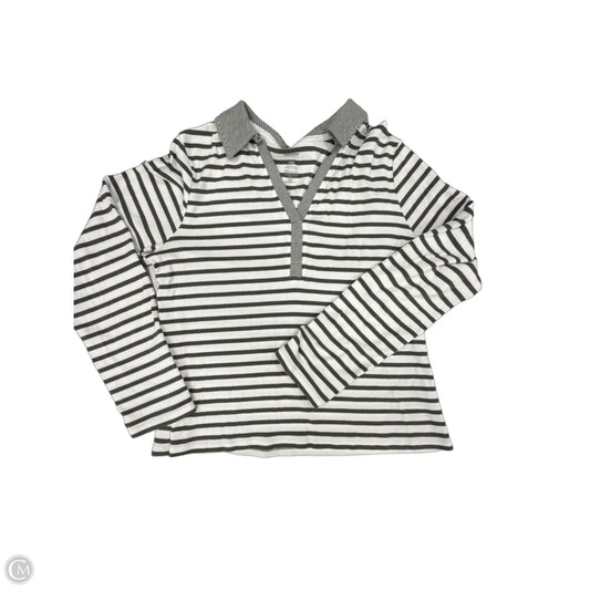 Top Long Sleeve By Sonoma In Green & White, Size: Xxl