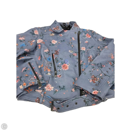 Jacket Moto By Desigual In Floral Print, Size: M