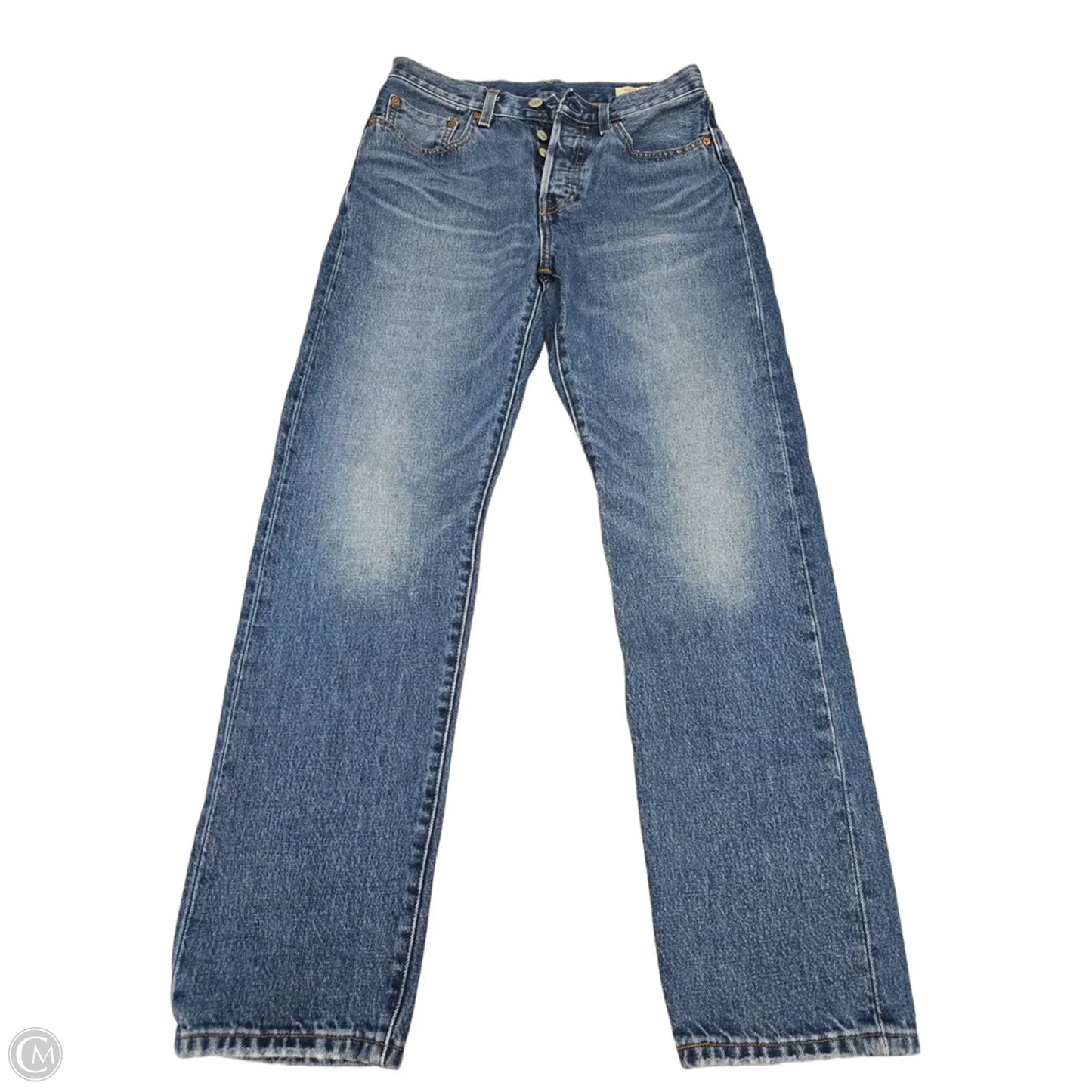 Jeans Straight By Levis In Blue Denim, Size: 2