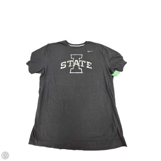 Top Short Sleeve By Nike In Grey, Size: Xl