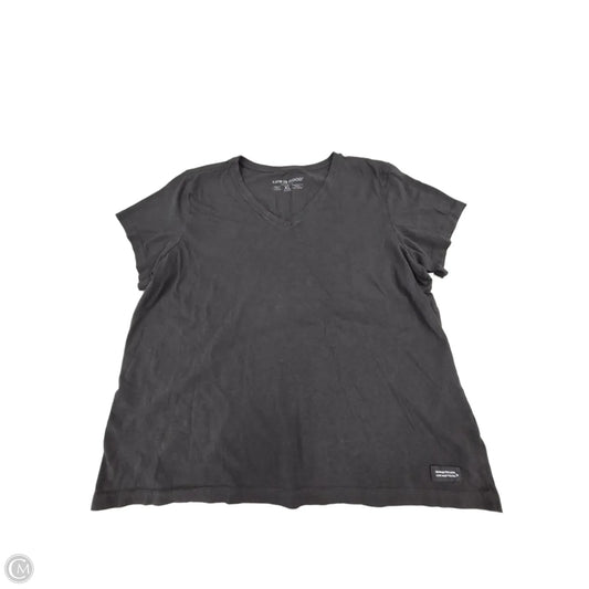 Top Short Sleeve By Life Is Good In Grey, Size: Xl