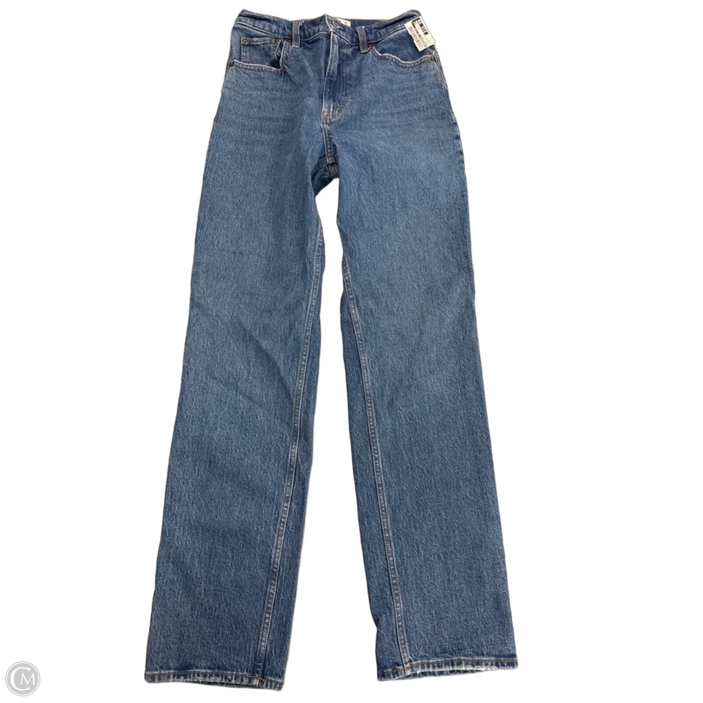 Jeans Straight By Abercrombie And Fitch In Blue Denim, Size: 4