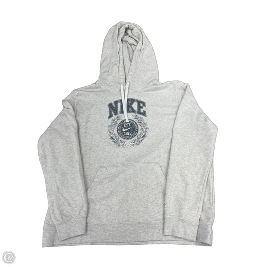 Sweatshirt Hoodie By Nike In Grey, Size: Xl