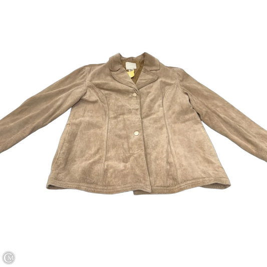 Jacket Leather By J. Jill In Brown, Size: Mp