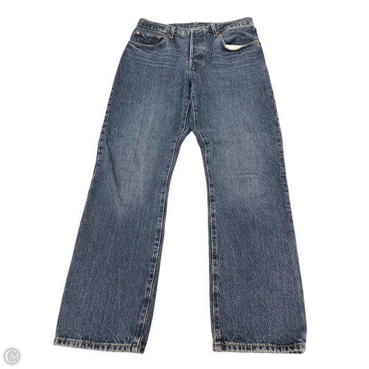 Jeans Straight By Levis In Blue Denim, Size: 12