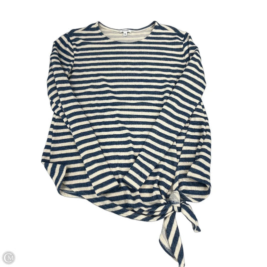 Top Long Sleeve By Stella And Dot In Blue & Cream, Size: M