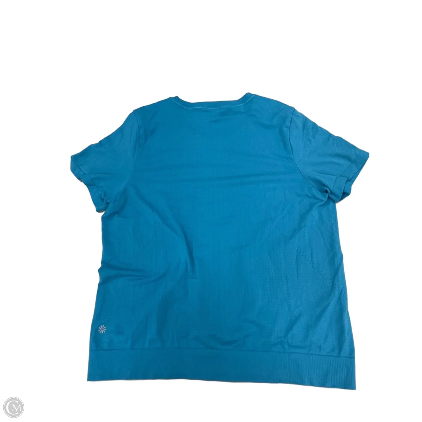 Top Short Sleeve By Athleta In Blue, Size: L