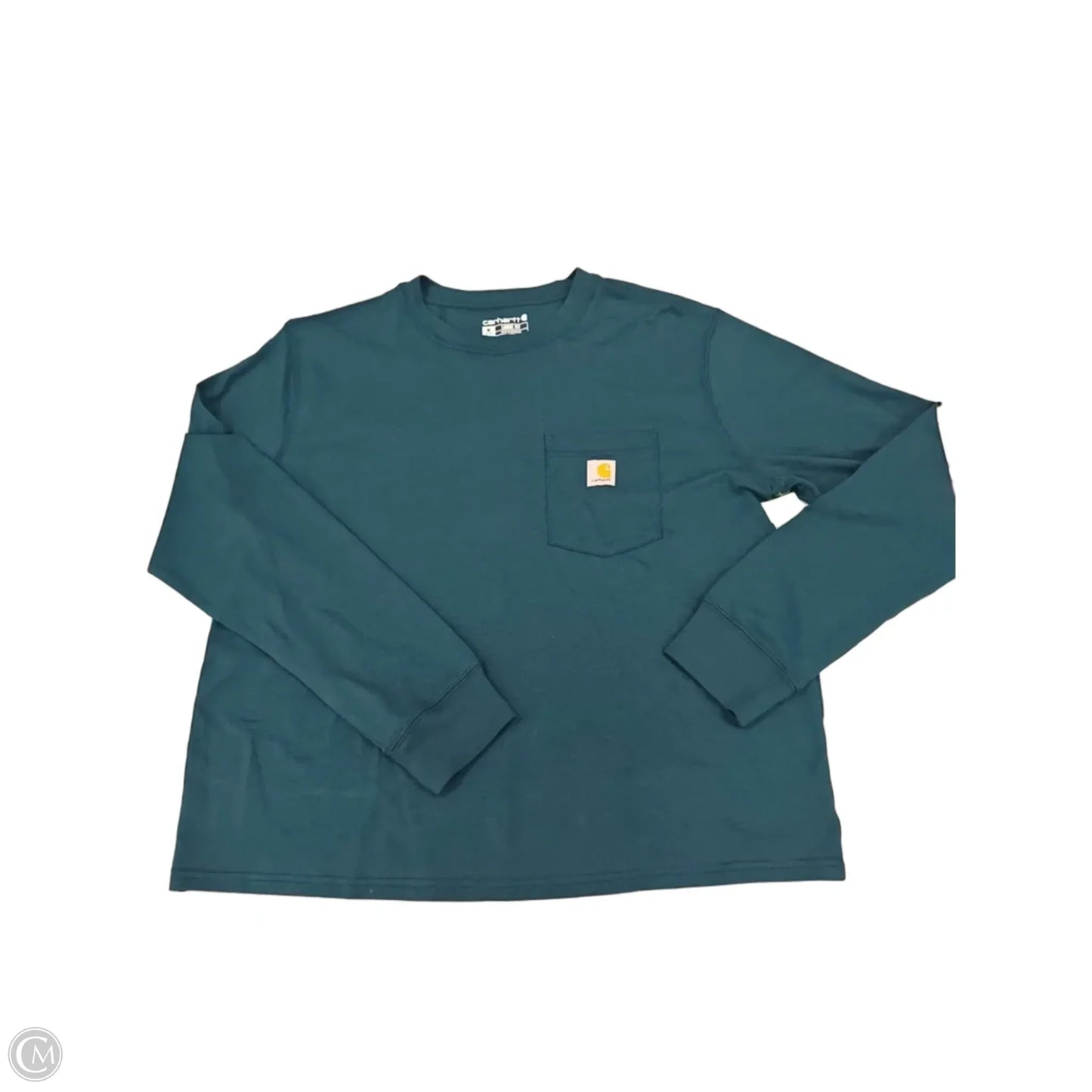 Top Long Sleeve By Carhartt In Teal, Size: M
