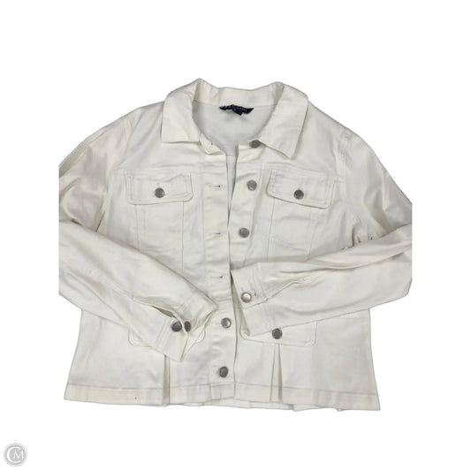 Jacket Other By Baccini In White Denim, Size: Xl