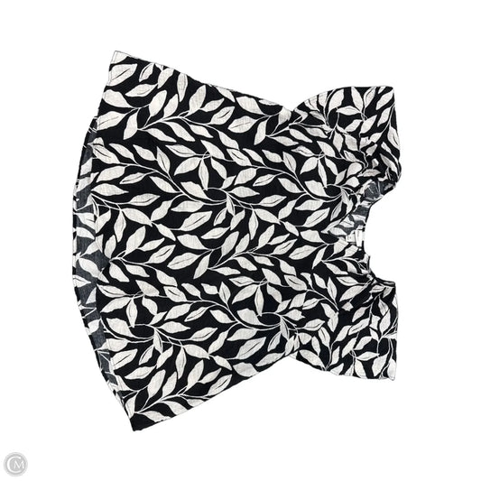 Top Short Sleeve By Ava & Viv In Black & Cream, Size: 2x