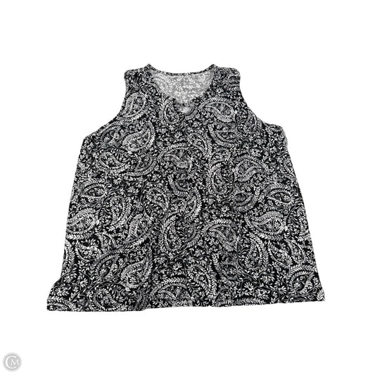Top Sleeveless By Catherines In Black & White, Size: 2x