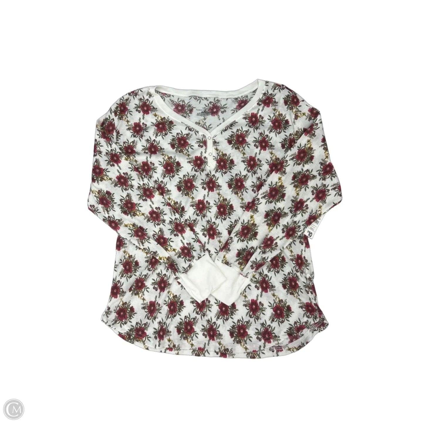Top Long Sleeve By Bobbie Brooks In Floral Print, Size: 2x