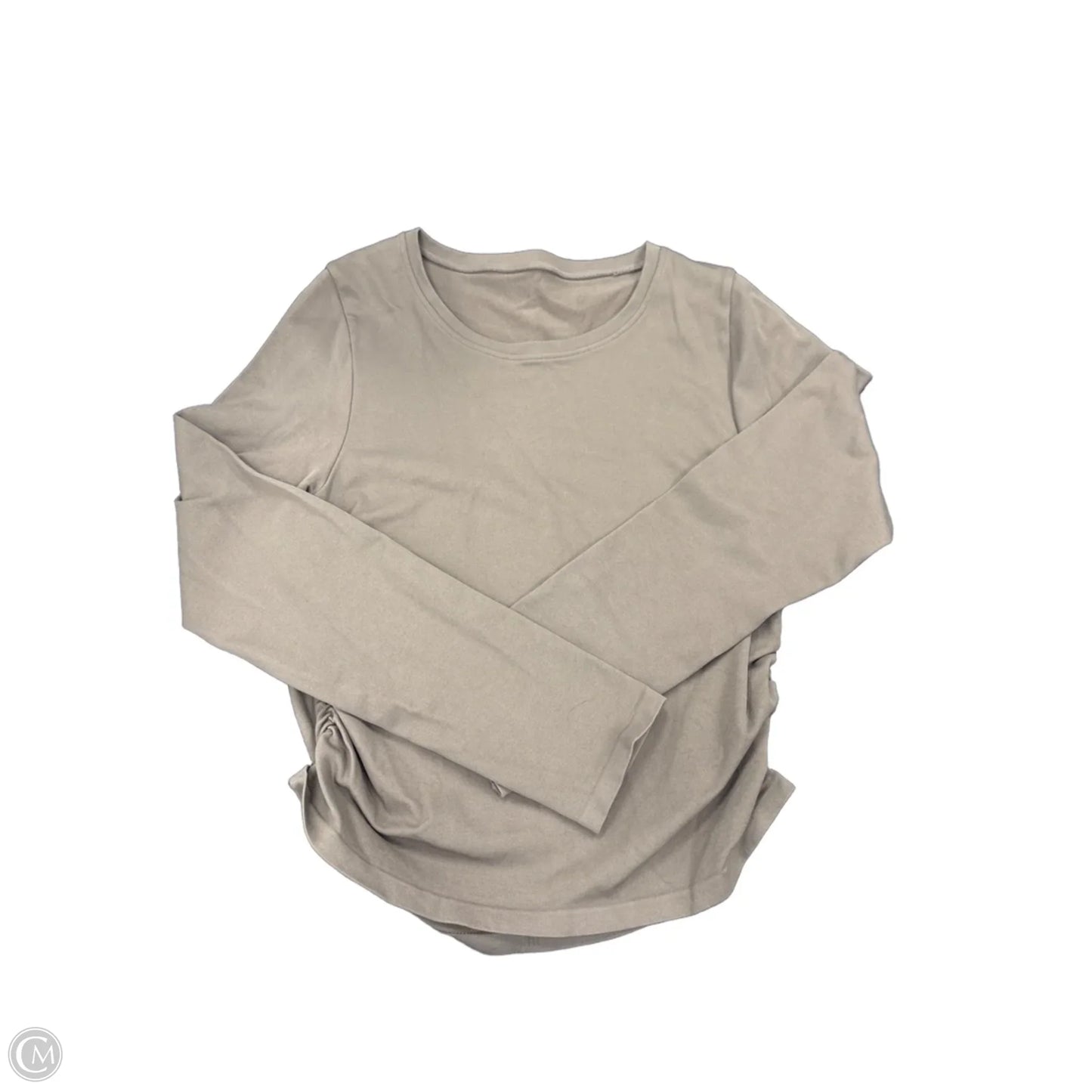 Athletic Top Long Sleeve Crewneck By Oqq In Brown, Size: L