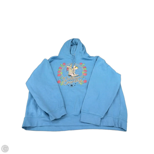 Sweatshirt Hoodie By Cme In Blue, Size: Xl