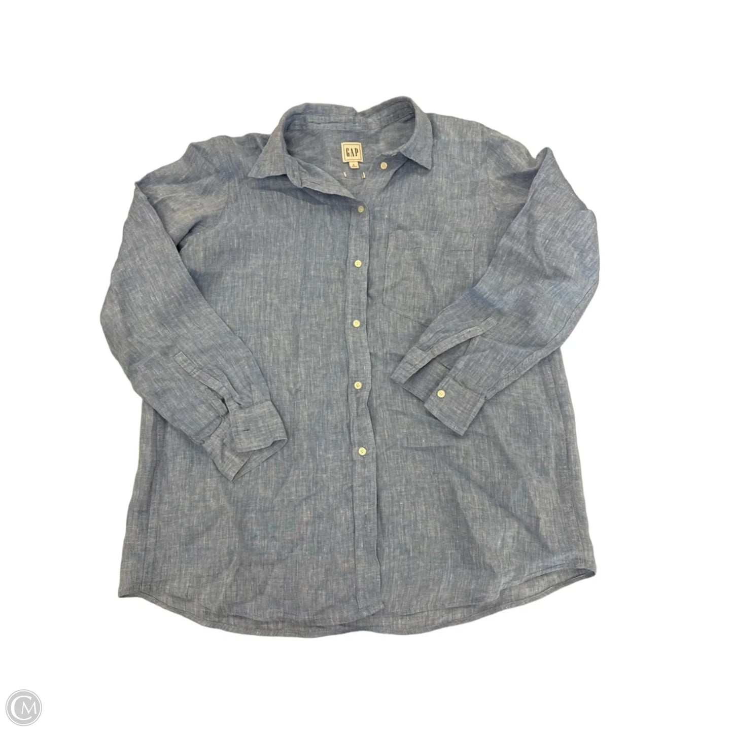 Top Long Sleeve By Gap In Blue, Size: L