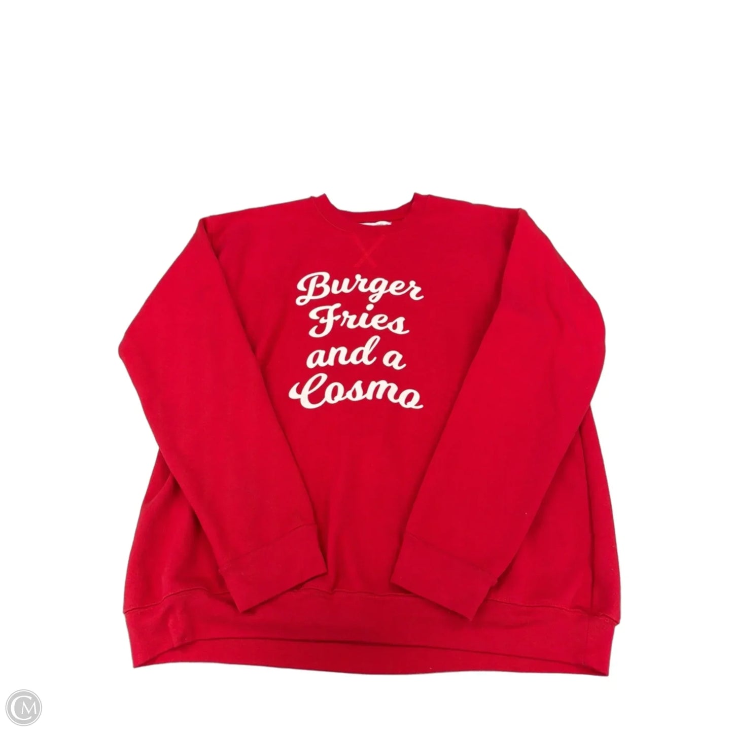 Sweatshirt Crewneck By Cme In Red, Size: L