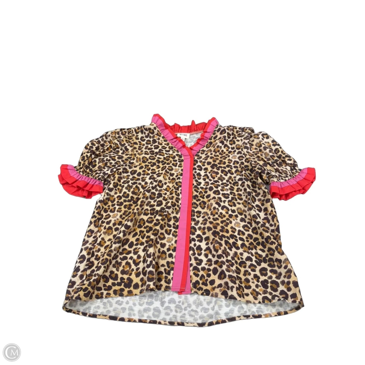 Top Short Sleeve By Bibi In Animal Print, Size: S