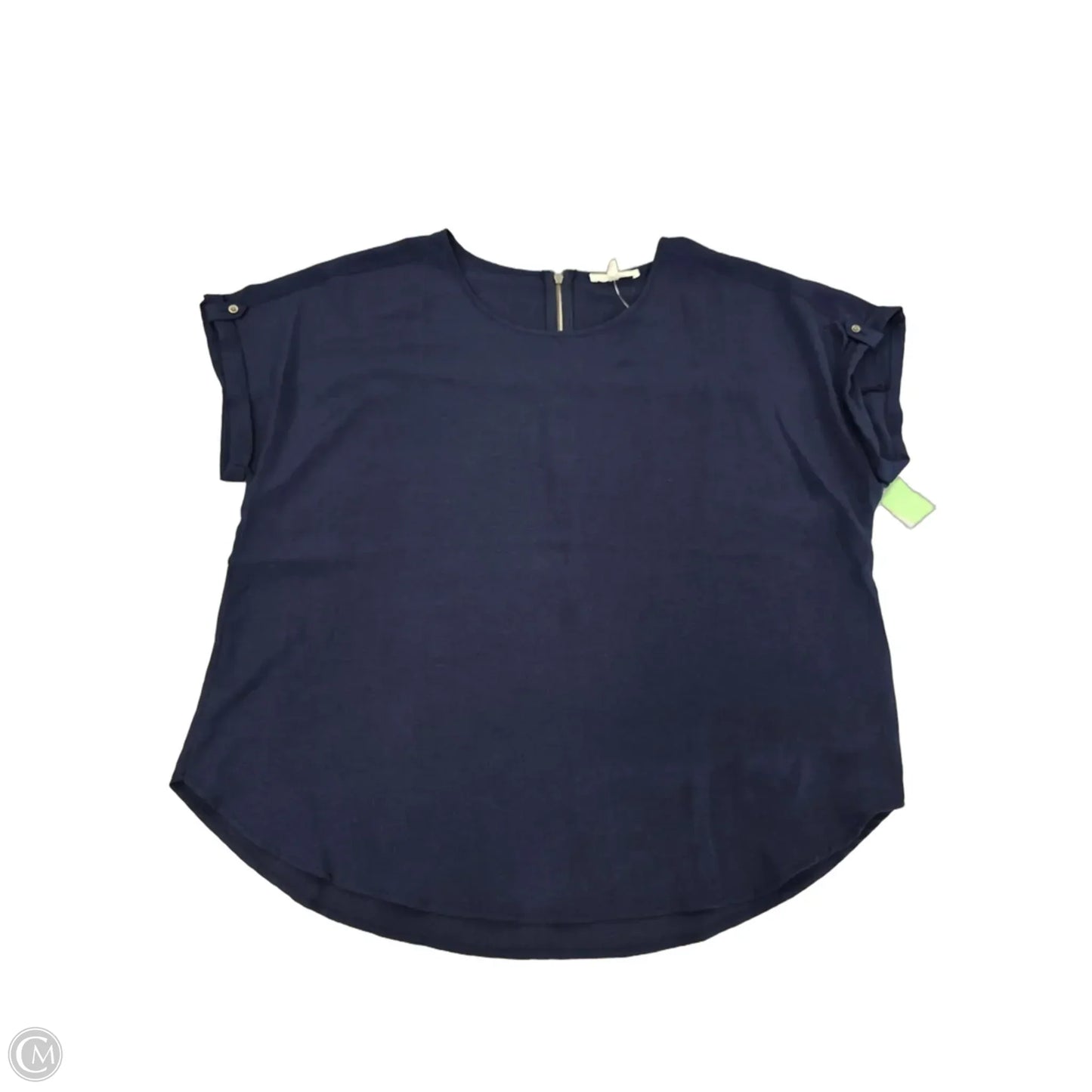 Top Short Sleeve By Maurices In Navy, Size: L