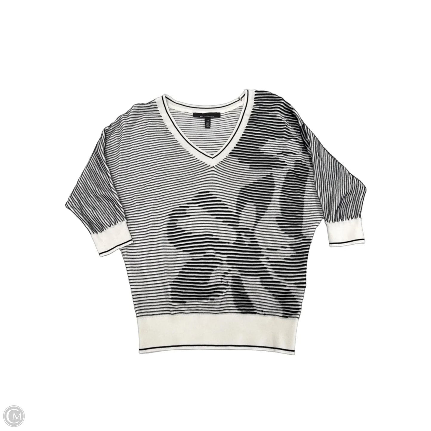 Top Short Sleeve By White House Black Market In Black & White, Size: Xs