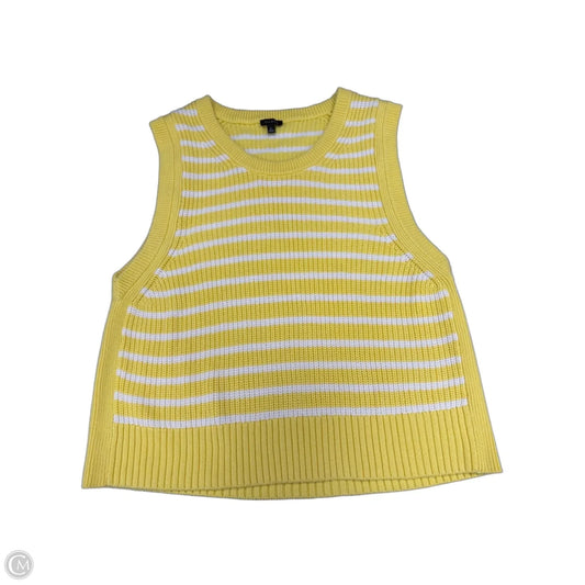 Tank Top By Talbots In White & Yellow, Size: Xl