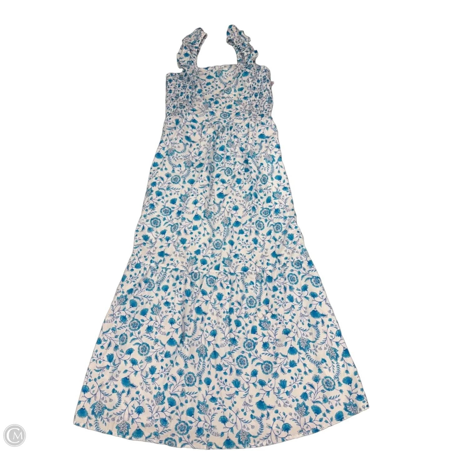 Dress Casual Midi By Draper James In Blue & White, Size: S