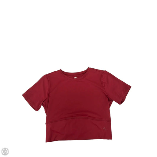 Athletic Top Short Sleeve By Joy Lab In Red, Size: S