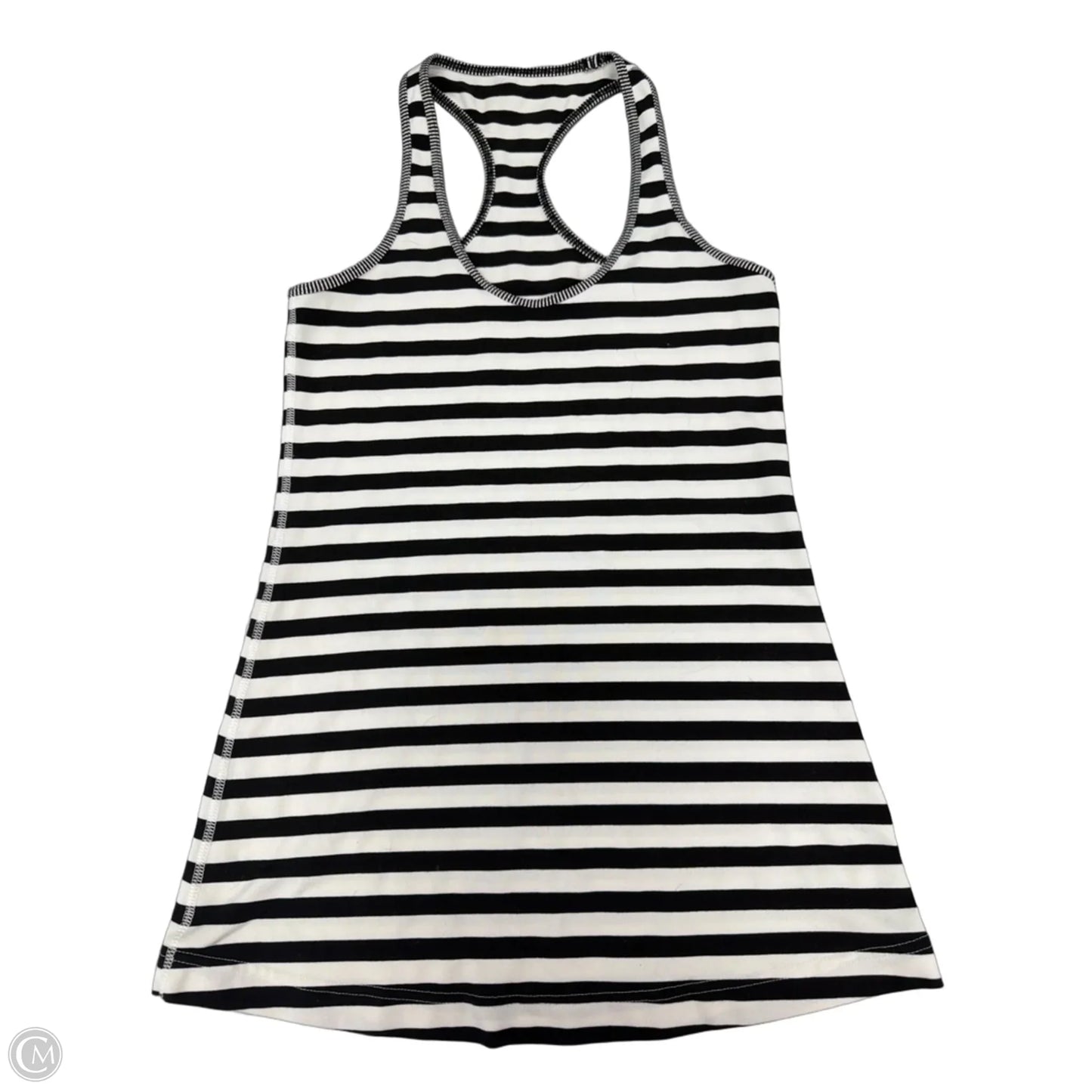 Athletic Tank Top By Lululemon In Black & White, Size: 6