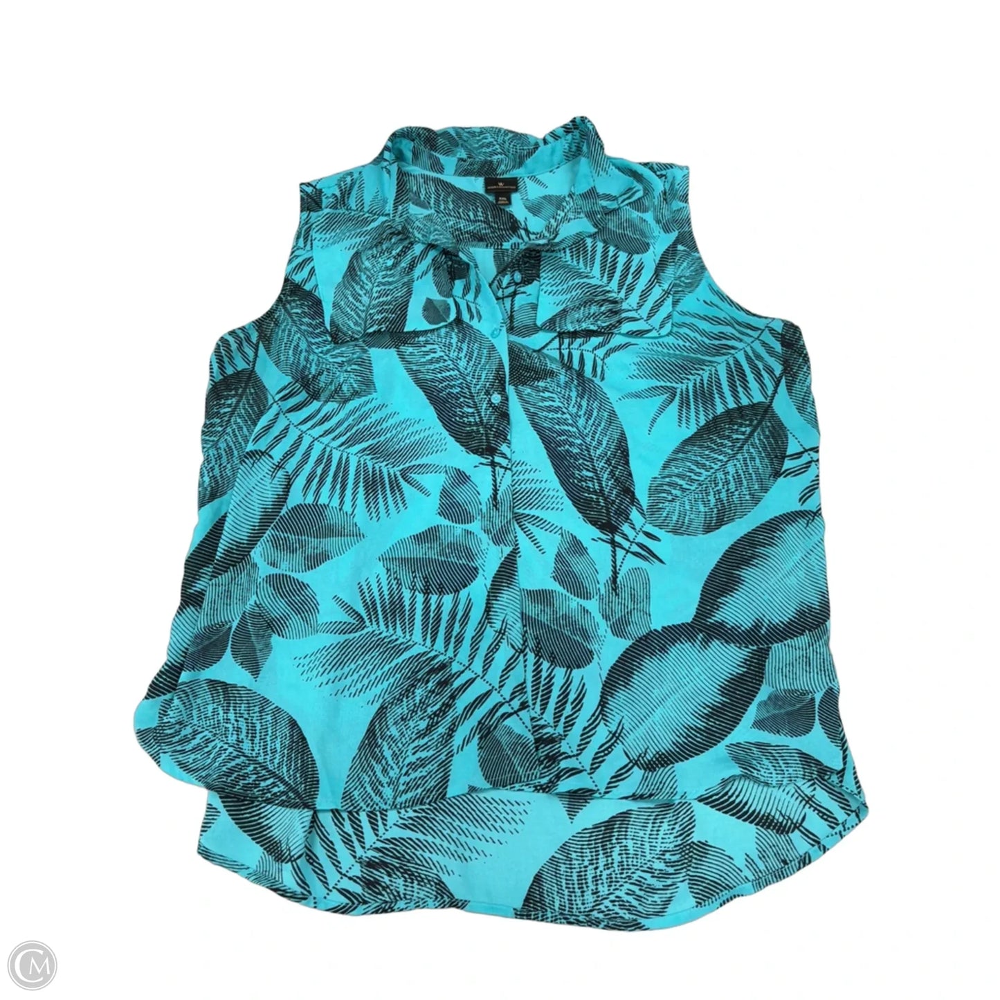 Top Sleeveless By Worthington In Teal, Size: Xxl
