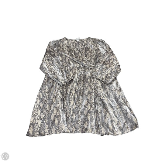 Dress Casual Short By Ava & Viv In Snakeskin Print, Size: 3x