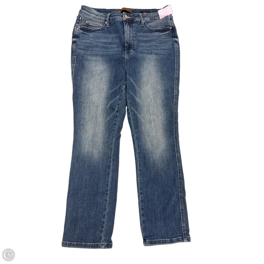 Jeans Cropped By Judy Blue In Blue Denim, Size: 14