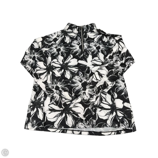 Athletic Top Long Sleeve Collar By Lady Hagen In Black & White, Size: Xl