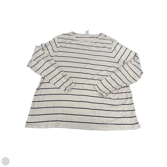 Top Long Sleeve By Old Navy In Black & Cream, Size: M