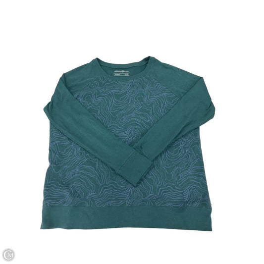 Top Long Sleeve By Eddie Bauer In Teal, Size: Xl