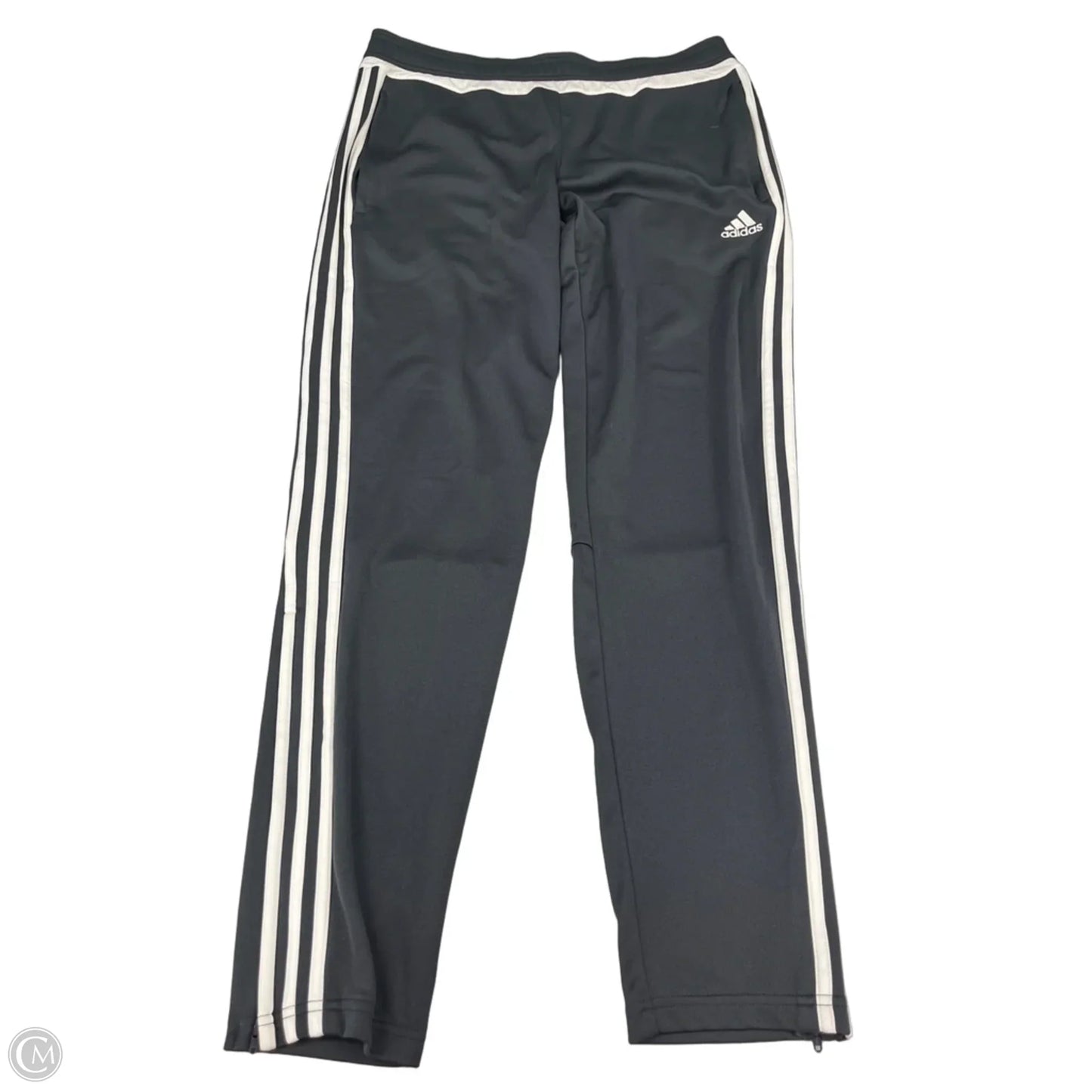 Athletic Pants By Adidas In Grey & White, Size: L