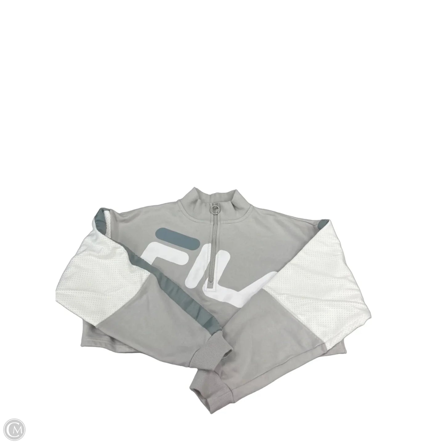 Top Long Sleeve By Fila In Grey, Size: L