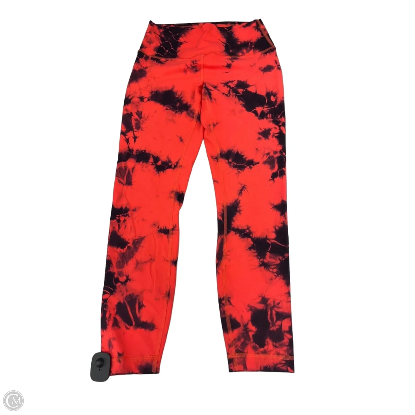 Athletic Leggings By Lululemon In Black & Red, Size: 8