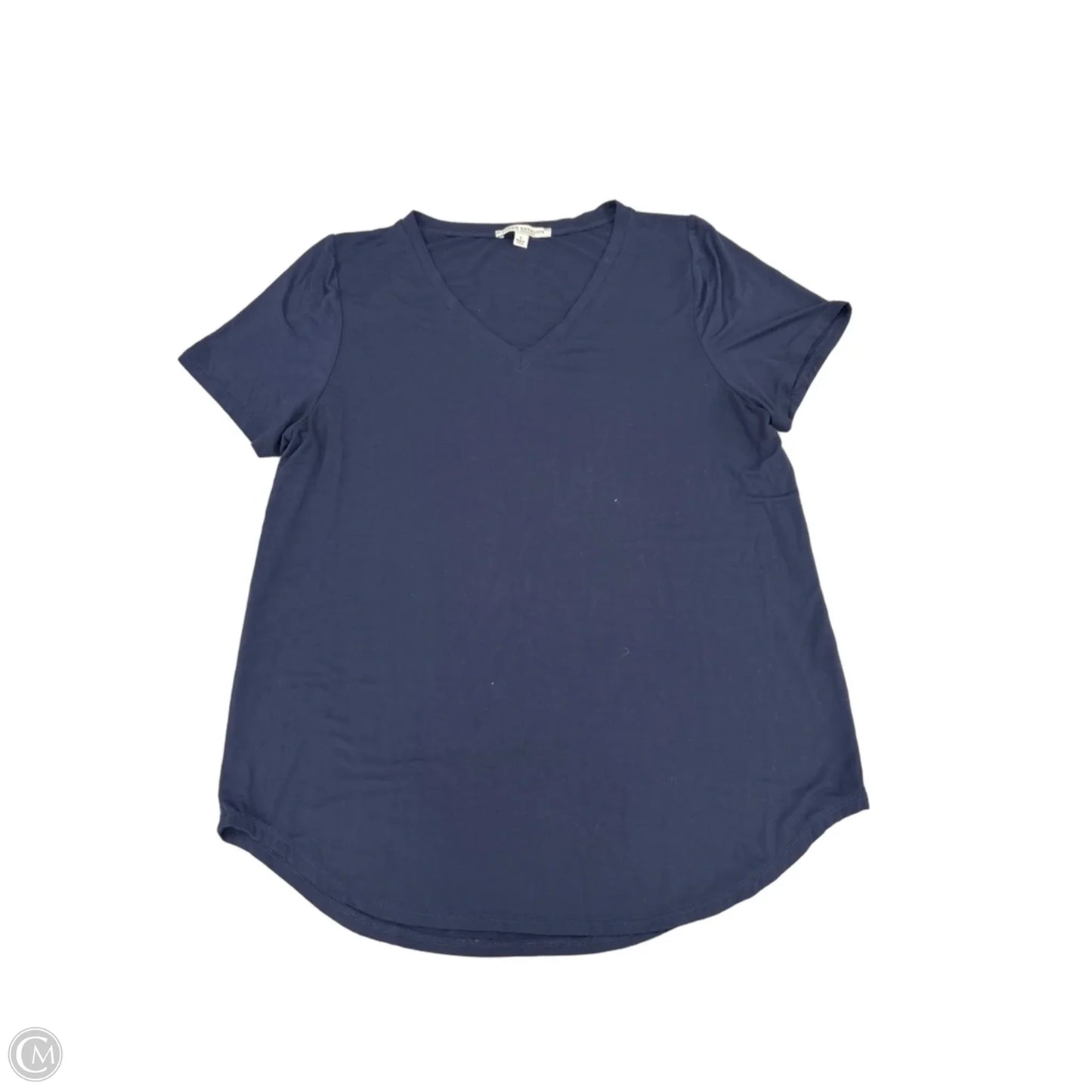 Top Short Sleeve By Green Envelope In Navy, Size: L